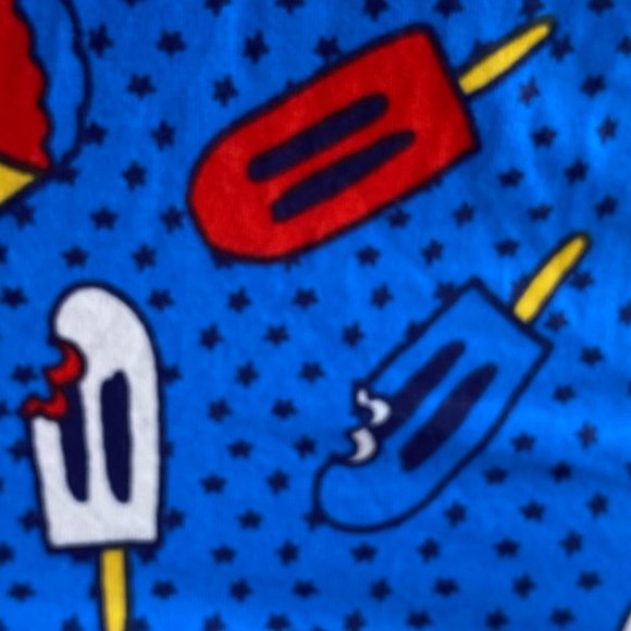 Lularoe Randy Print Shirt Top Women's Small Short Sleeve Popsicle Blue NEW - Picture 3 of 12